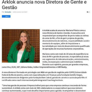 Arklok anuncia nova Diretora de Gente e Gestão – TI Inside