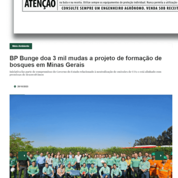 BP Bunge doa 3 mil mudas a projeto de formação de bosques em Minas Gerais – Canal da Cana