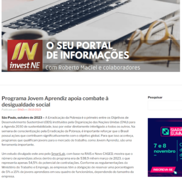 Programa Jovem Aprendiz apoia combate à desigualdade social – Portal Invest Ne