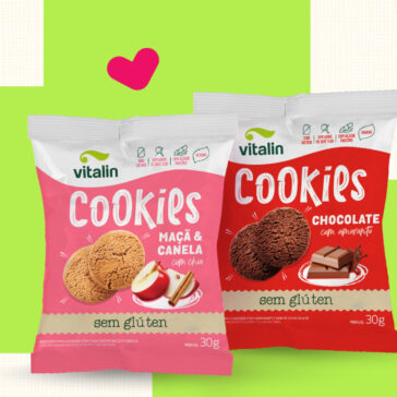 Vitalin apresenta nova embalagem da linha de cookies veganos, funcionais e sem glúten